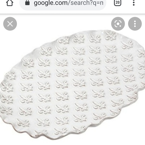 ISO MUD PIE MERCI FLEUR DE LIS PLATTER, TRAY, ETC - Picture 2 of 2